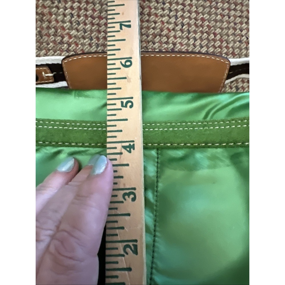 NEW COACH satin BARREL shoulder bag purse Y2k 10666 Emerald Green NWT Soho - Picture 14 of 14